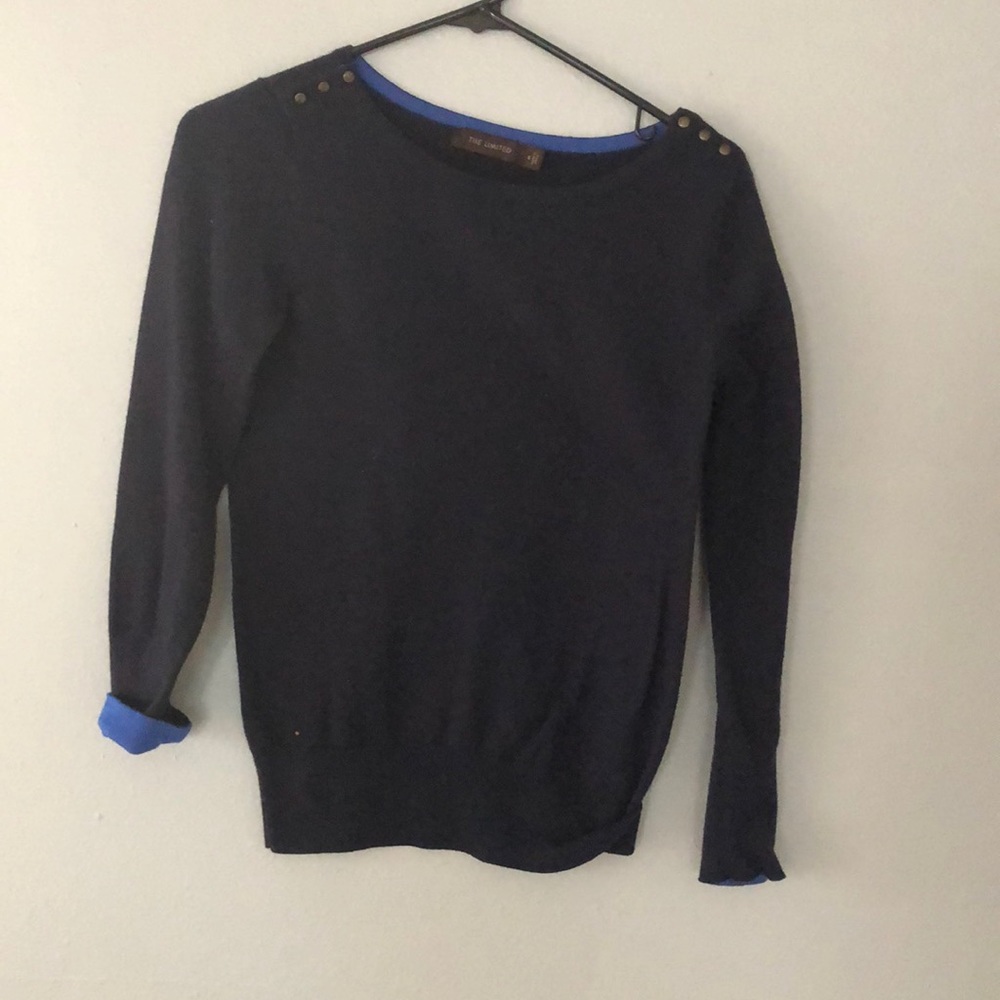 Dark navy and royal blue sweater